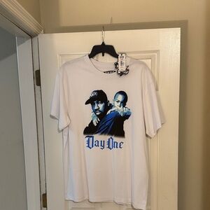 Akoo White and Blue Day One Graphic Tee